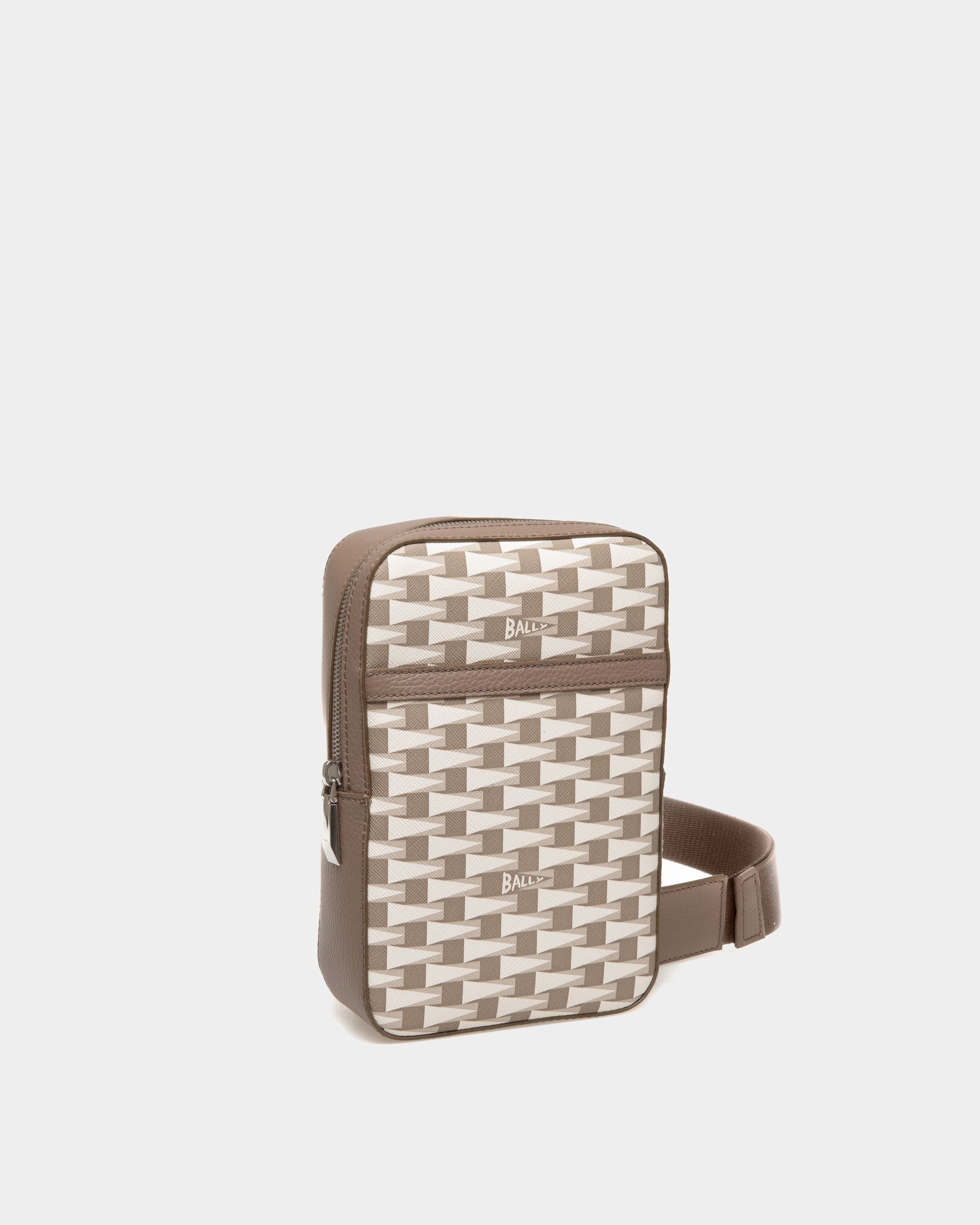 Pennant Sling Bag in Beige Pennant Motif TPU - Image 3