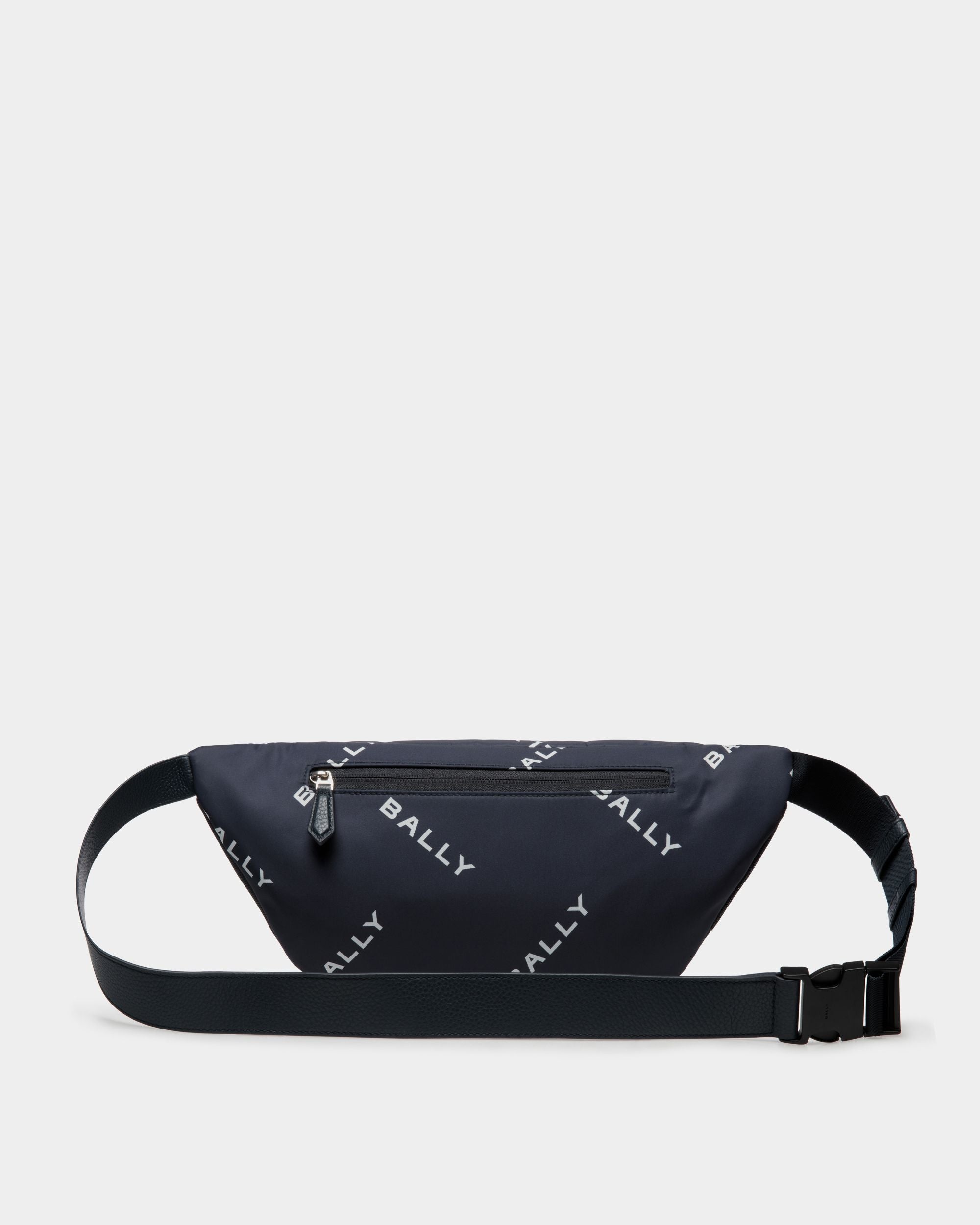 Code Belt Bag In Blue Printed Nylon - Image 3
