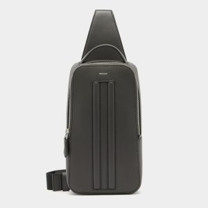 Mythos Sling Bag in Grey Recycled Leather