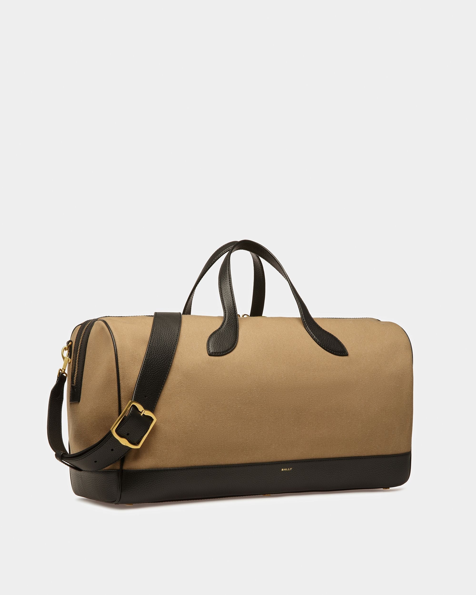 Bar Weekender In Sand And Black Fabric And Leather - Image 4