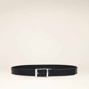 Men's Black Braided Stylish Leather Belt