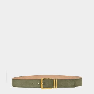 Casual Fixed 40mm Belt In Khaki Leather