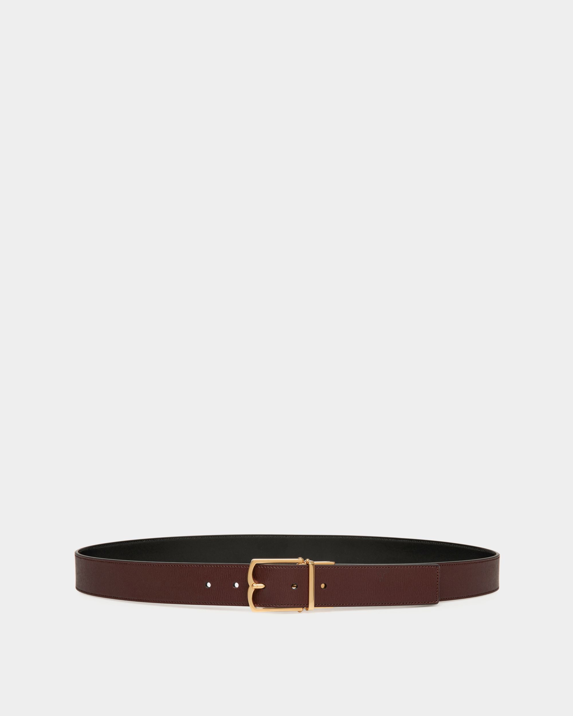 Country 35mm Reversible And Adjustable Belt in Burgundy And Black Leather