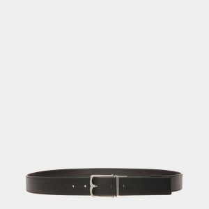 35mm Dress Belt In Black Leather