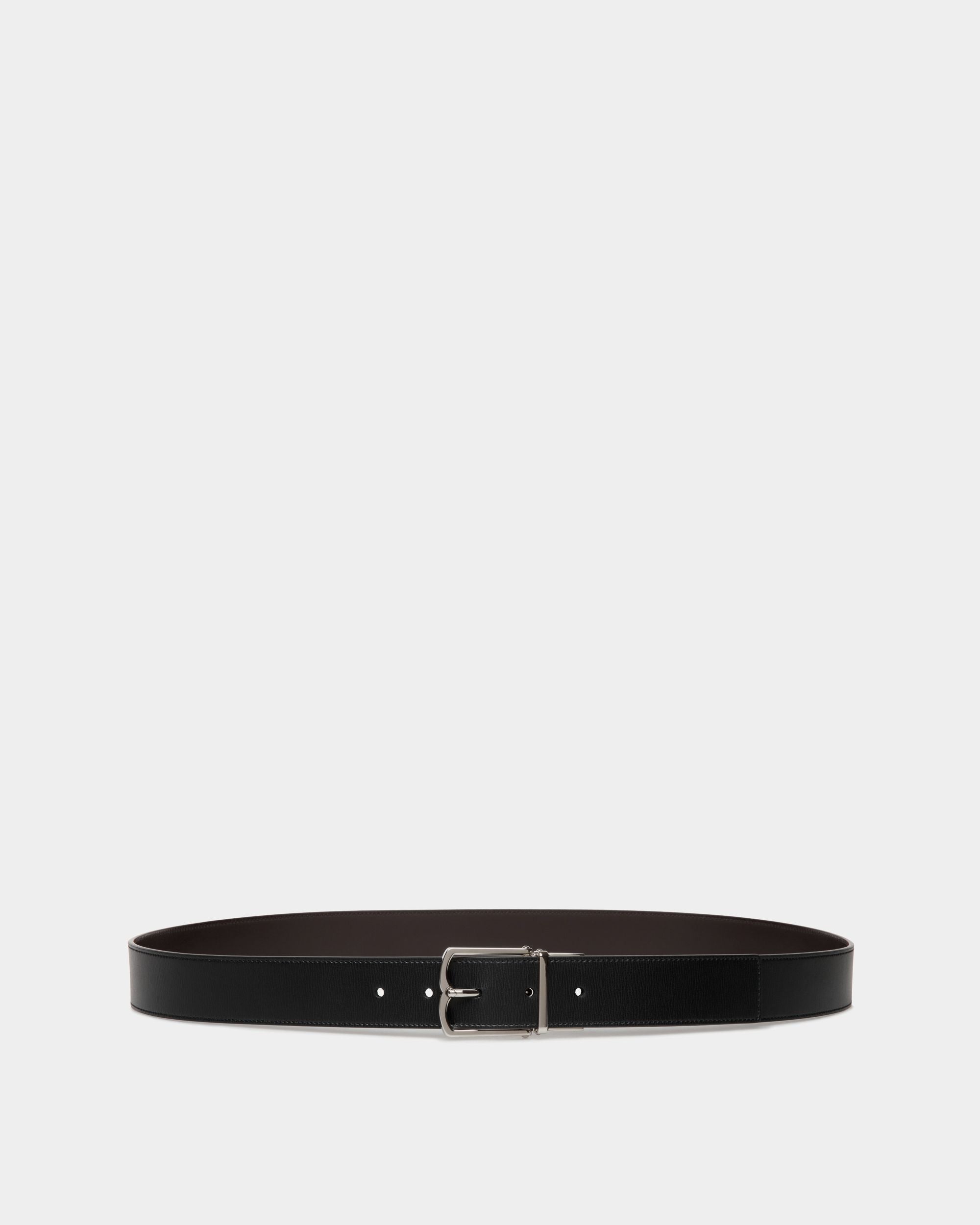 Country 35mm Reversible And Adjustable Belt In Black And Ebano Leather