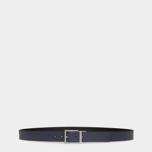 Dress Belt In Midnight Leather