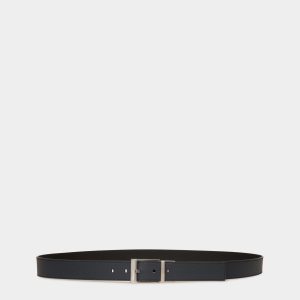 Dress Belt In Midnight And Black Leather