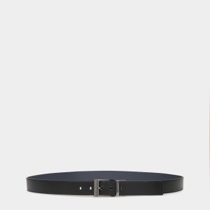 Shiffie 35mm Reversible And Adjustable Belt in Black And Navy Blue Leather