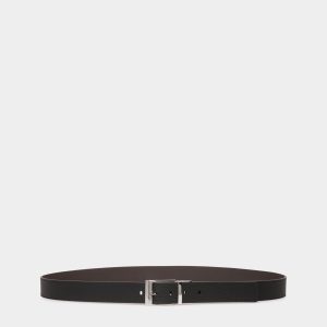 Shiffie 35mm Reversible And Adjustable Belt In Black And Brown Leather