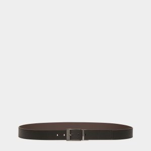 Shiffie 35mm Reversible And Adjustable Belt in Black And Ebony Leather