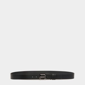 B Bold 35mm Reversible And Adjustable Belt In Black Leather