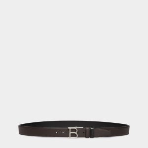 Reversible And Adjustable Belt In Brown Leather
