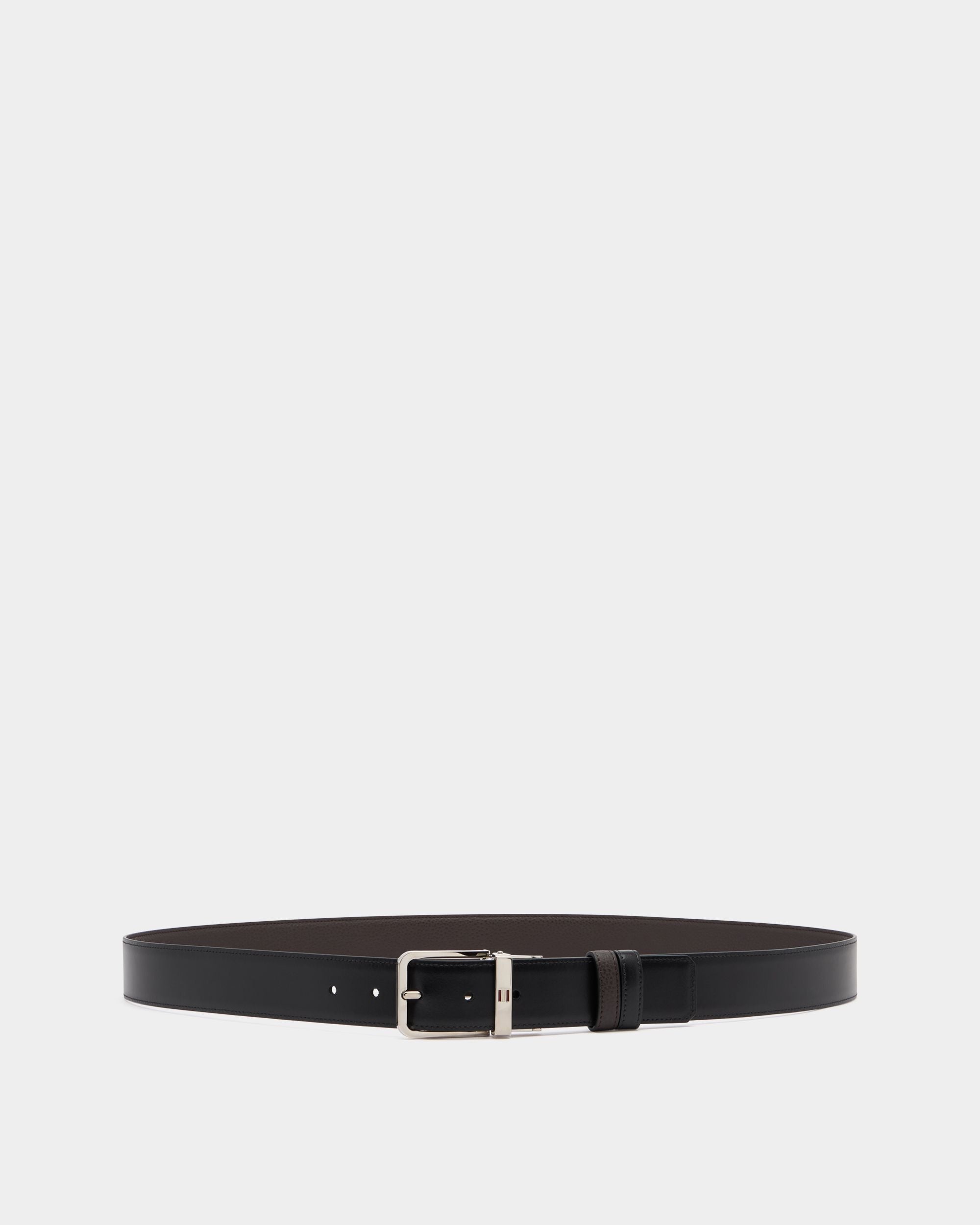 Dress 35mm Reversible And Adjustable Belt in Coffee And Black Leather - Image 3