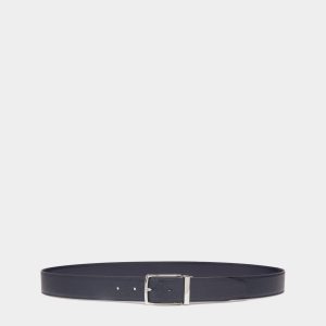 Ketter 35mm Reversible And Adjustable Belt in Navy Blue Leather