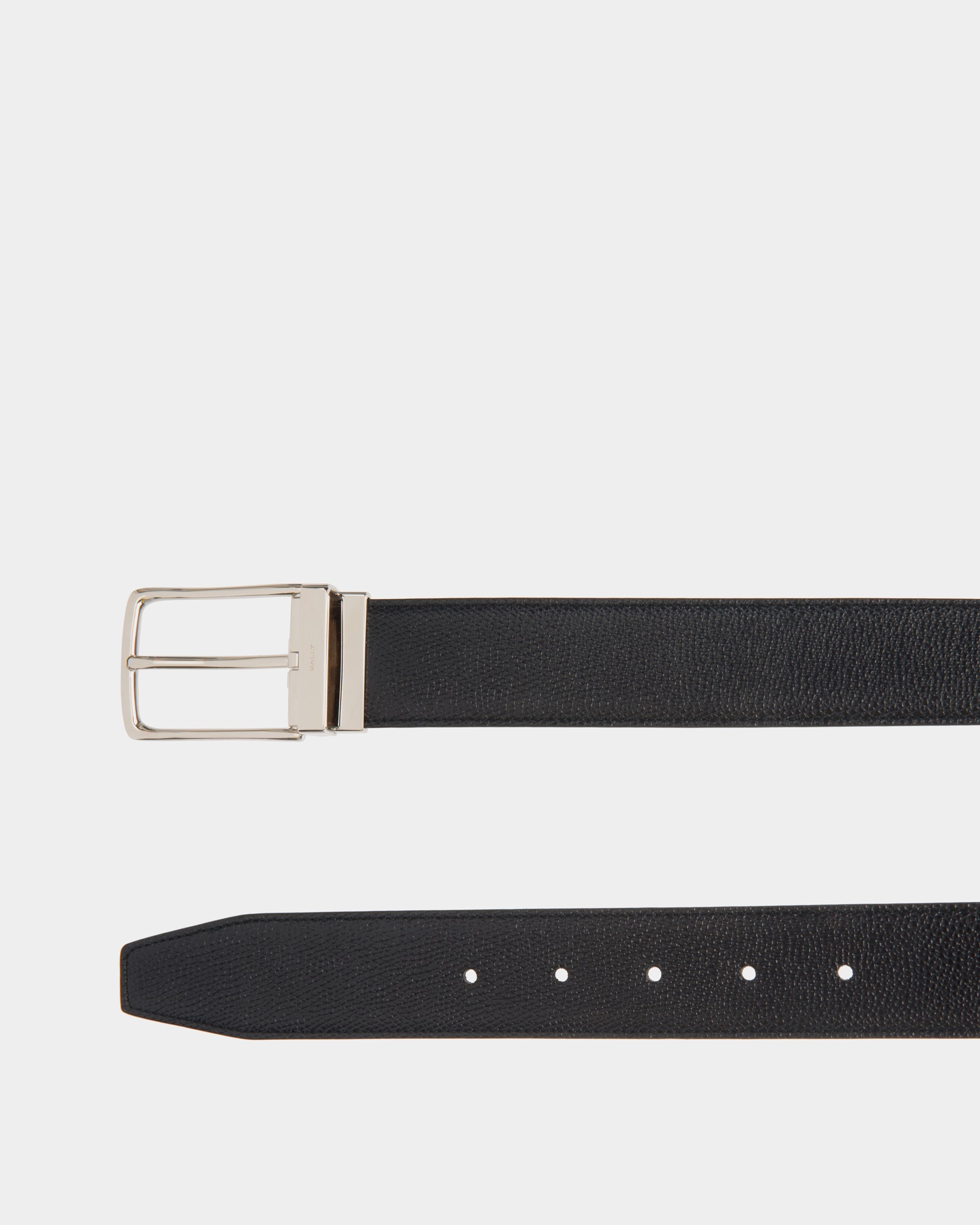 Ketter 35mm Reversible And Adjustable Belt in Navy Blue Leather - Image 2