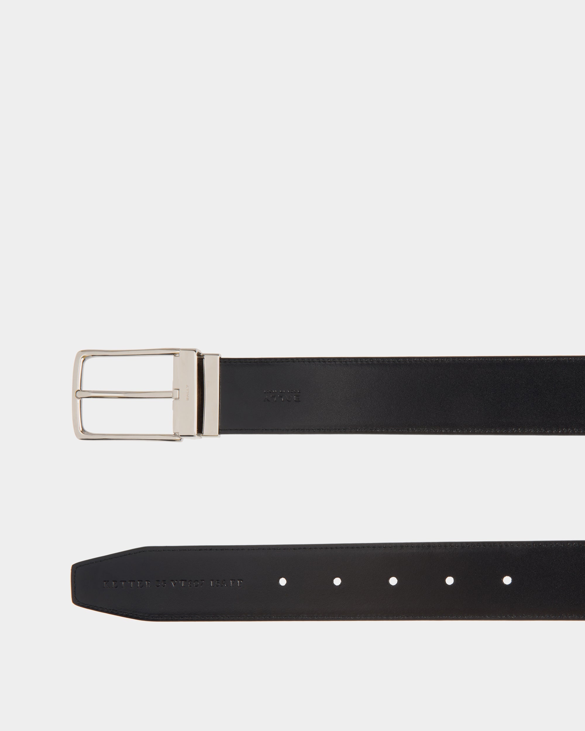 Ketter 35mm Reversible And Adjustable Belt in Navy Blue Leather - Image 3