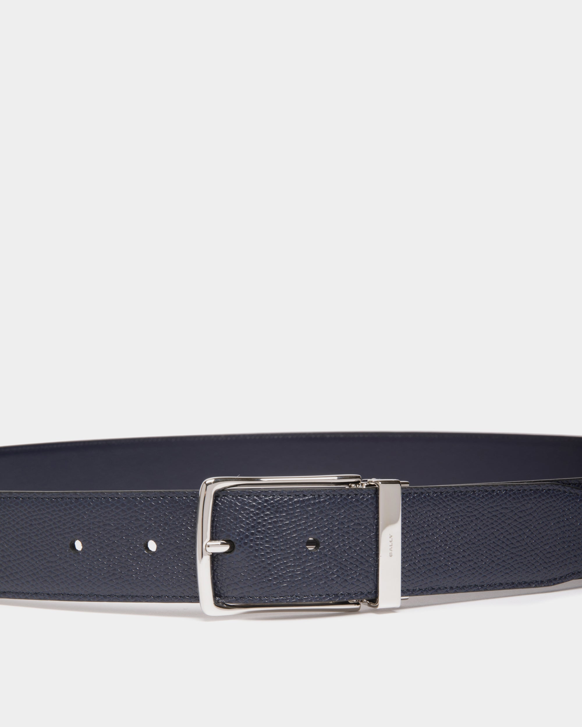 Ketter 35mm Reversible And Adjustable Belt in Navy Blue Leather - Image 4