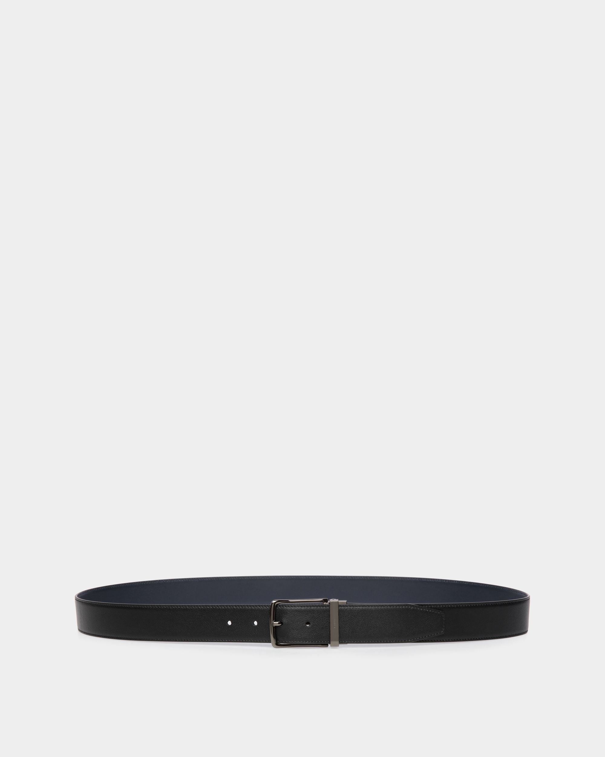 Ketter 35mm Reversible And Adjustable Belt in Black And Navy Blue Leather