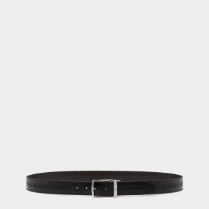 Ketter 35 mm Adjustable And Reversible Belt in Black And Ebano Leather
