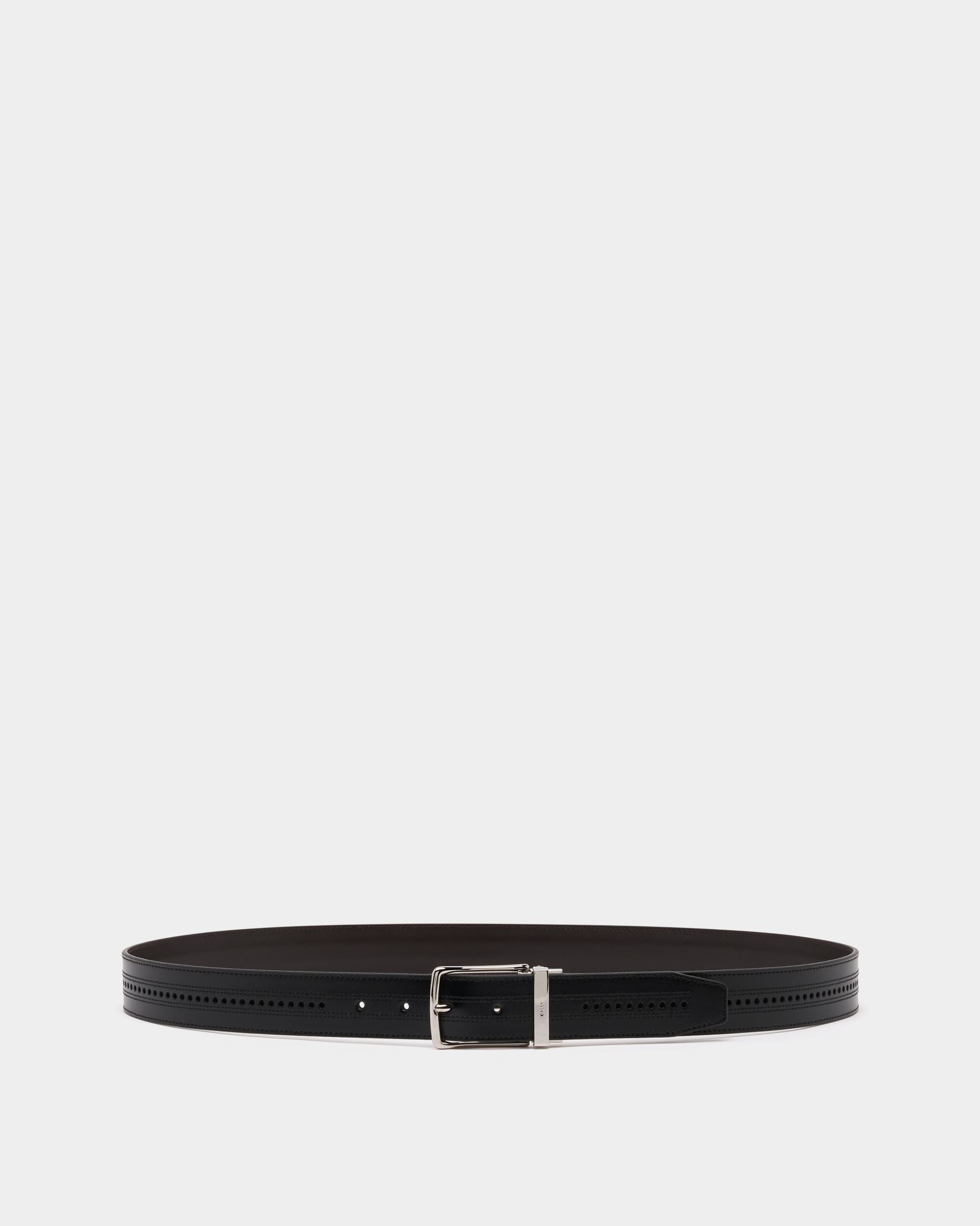 Ketter 35 mm Adjustable And Reversible Belt in Black And Ebano Leather