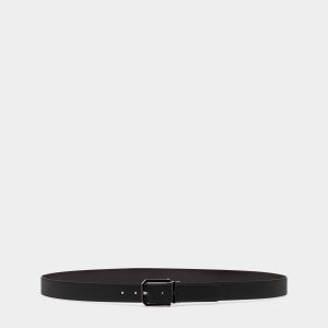 Beryl 35 mm Adjustable And Reversible Belt in Black And Ebano Leather