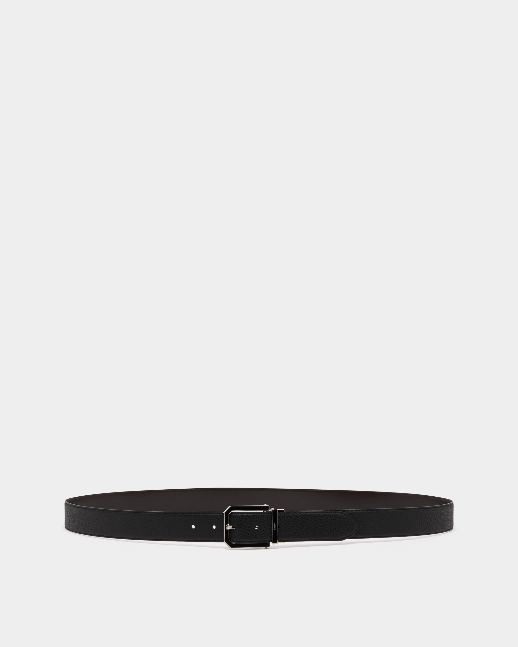 Beryl 35 mm Adjustable And Reversible Belt in Black And Ebano Leather