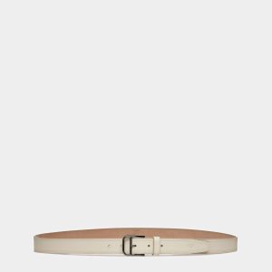 Scotty Leather 30Mm Belt In Bone