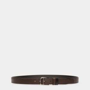Scotty Leather 30mm Belt In Ebony Brown & Black