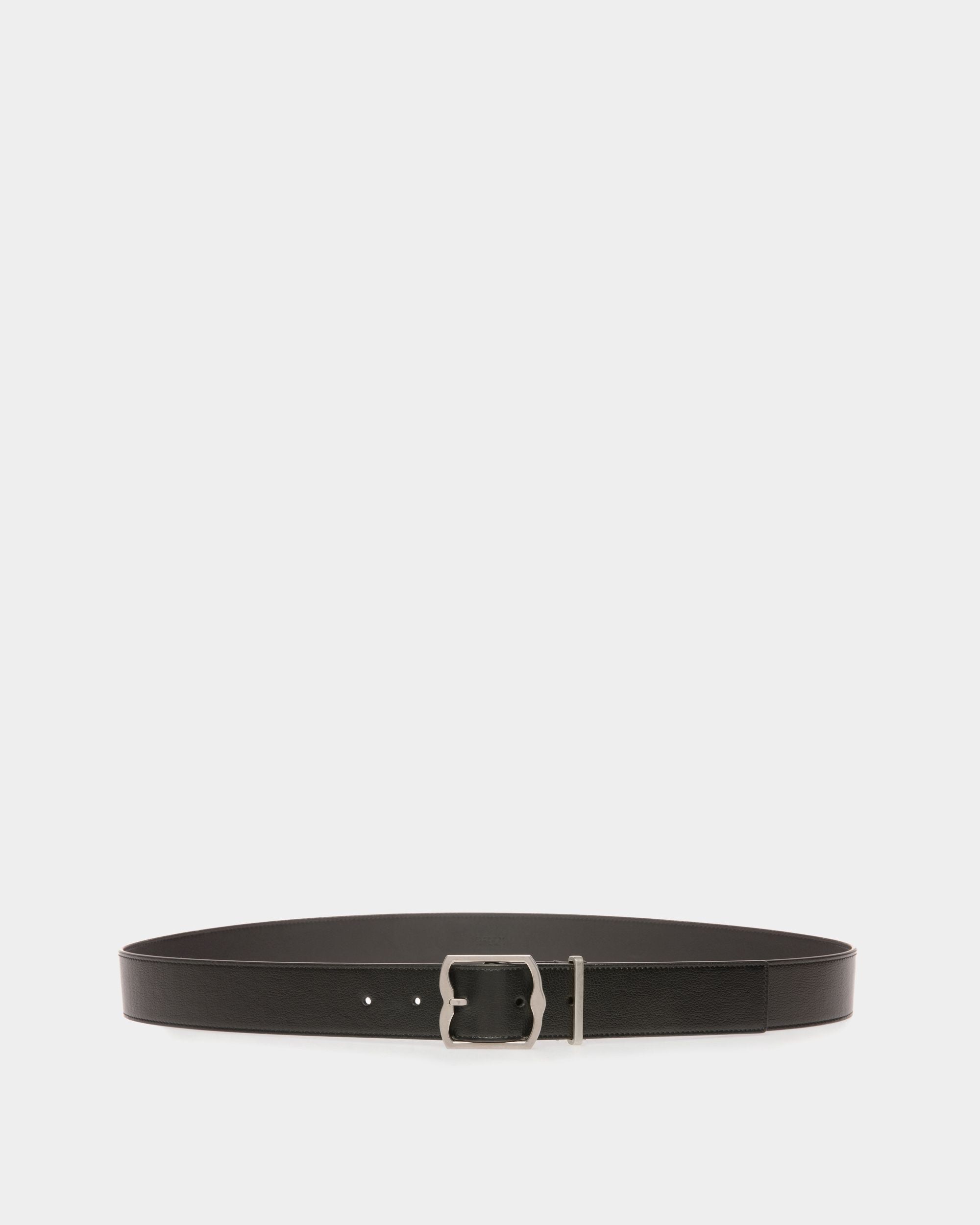 Emblem Fixed 35mm Dress Belt In Black Leather