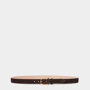 Udy 30mm Belt in Ebano Suede