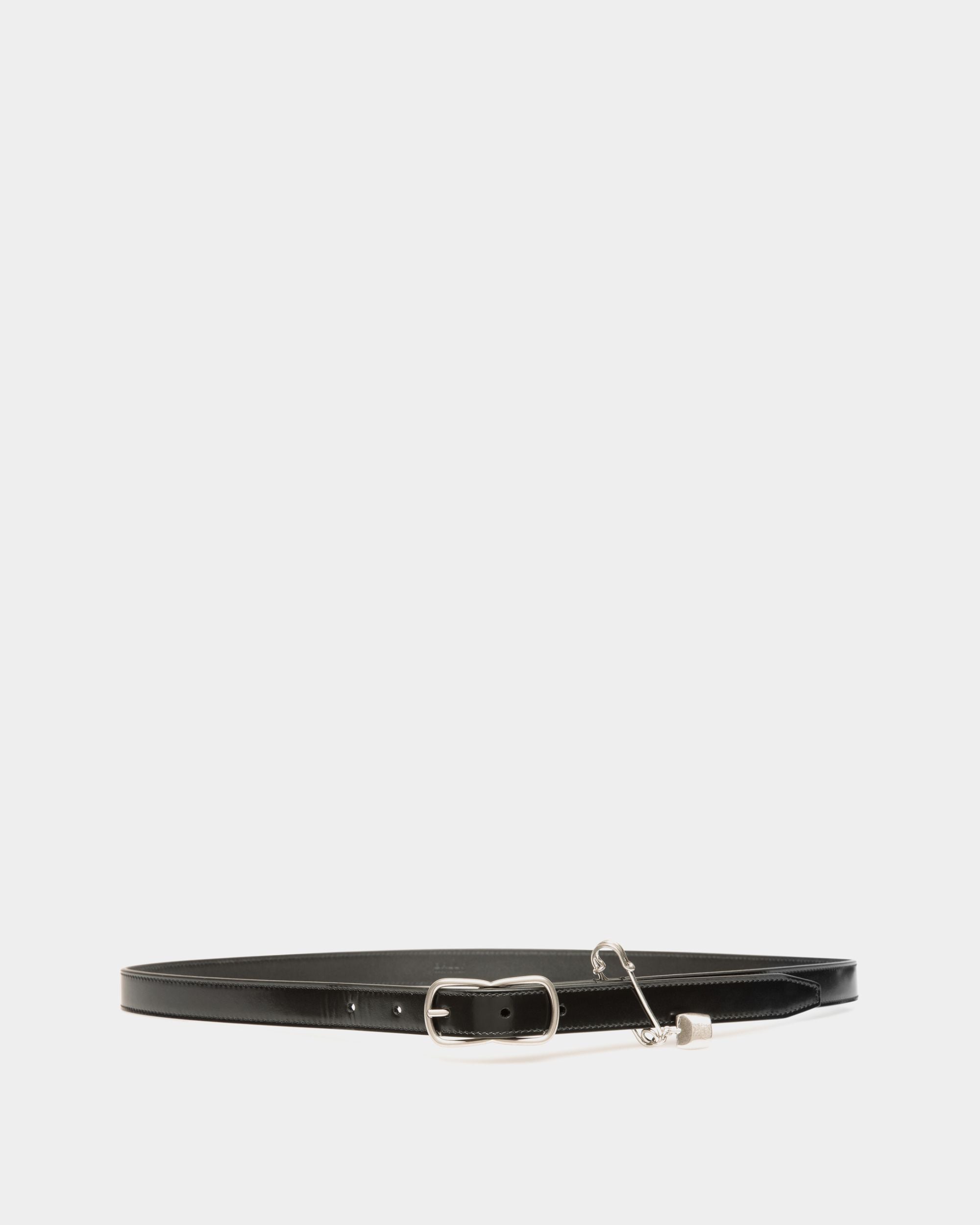 Loto Pin 20mm Belt In Black Leather