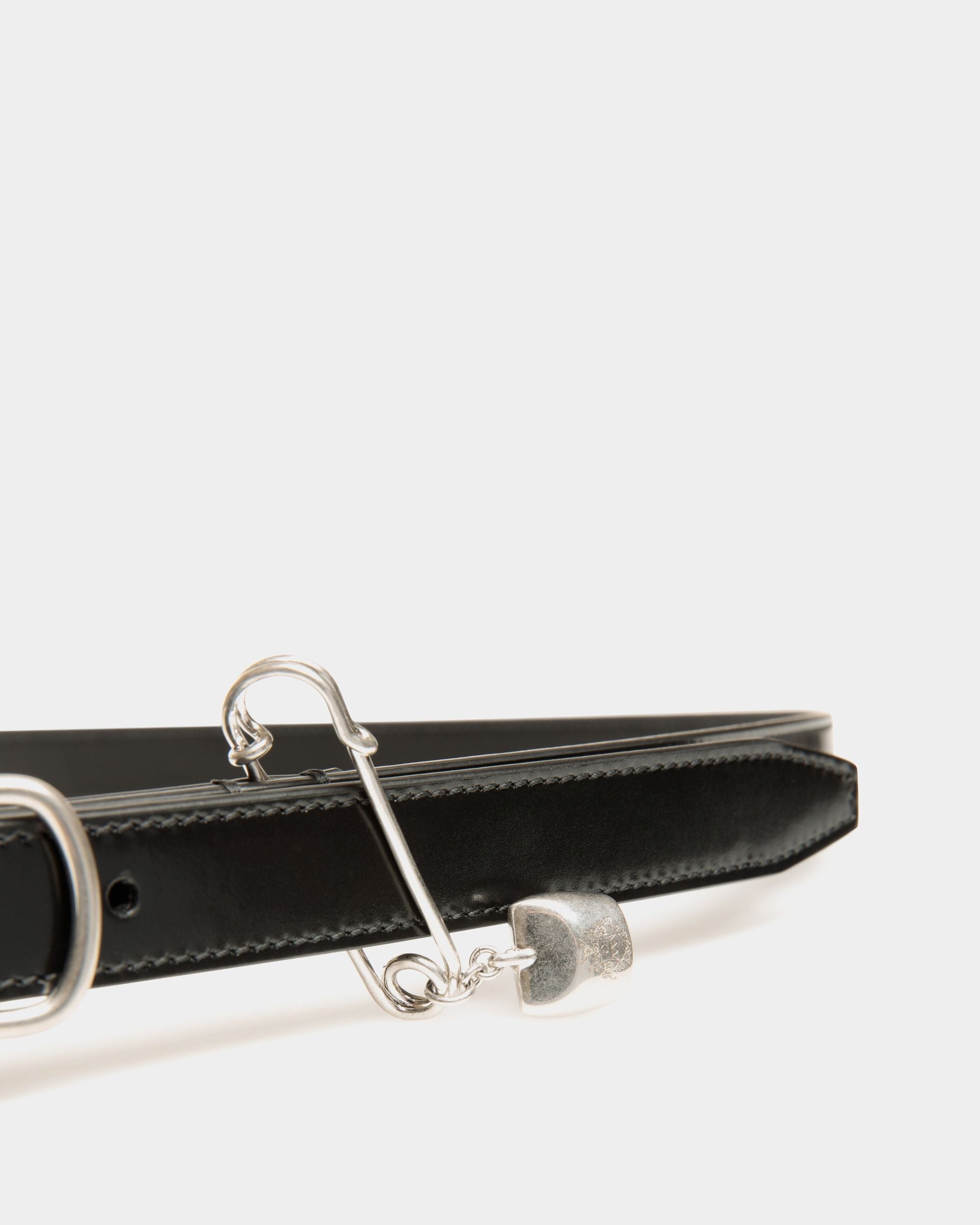 Loto Pin 20mm Belt In Black Leather - Image 3
