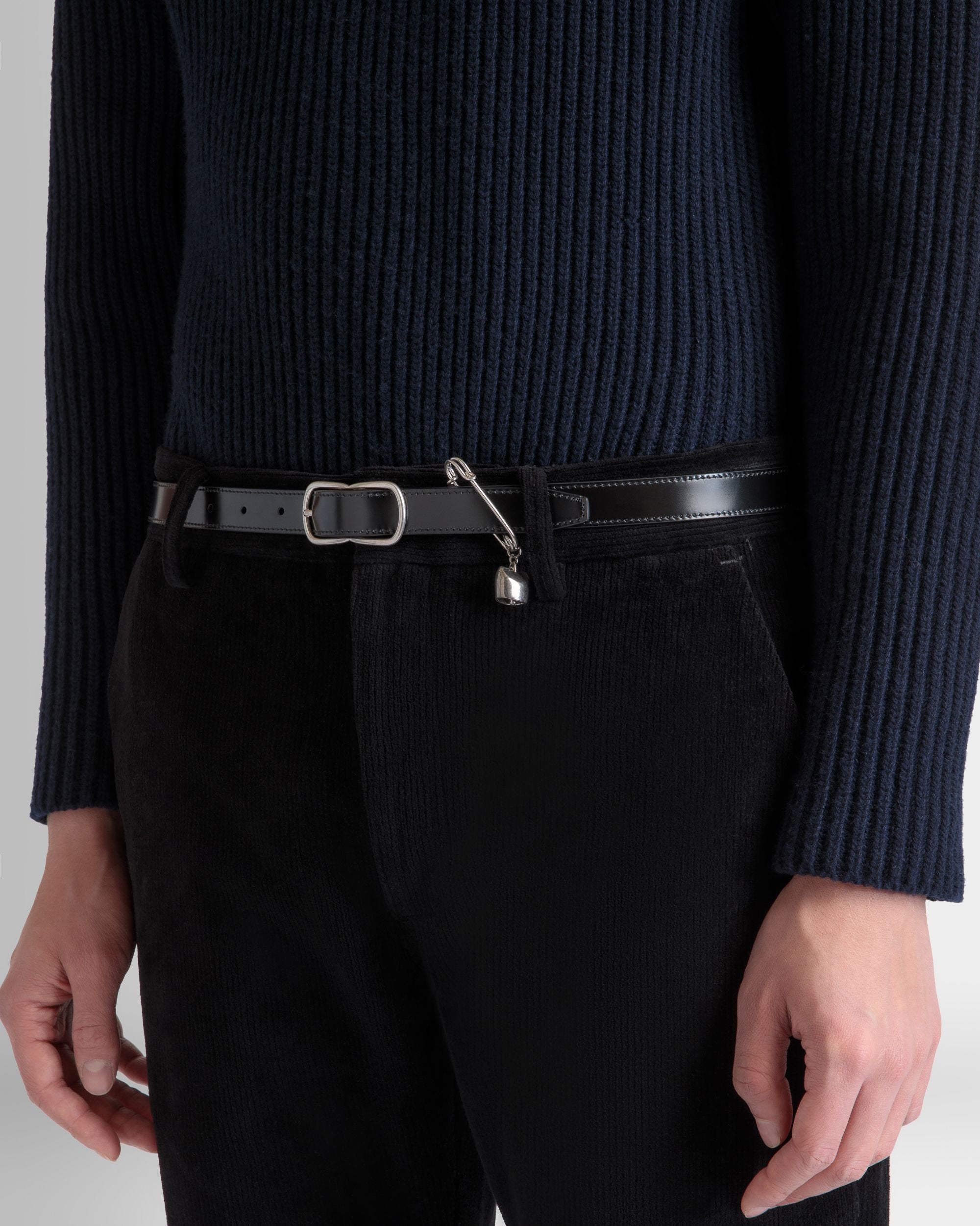 Loto Pin 20mm Belt In Black Leather - Image 4