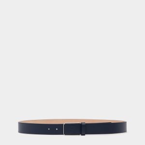 Cabot 35 mm Belt in Navy Blue Leather