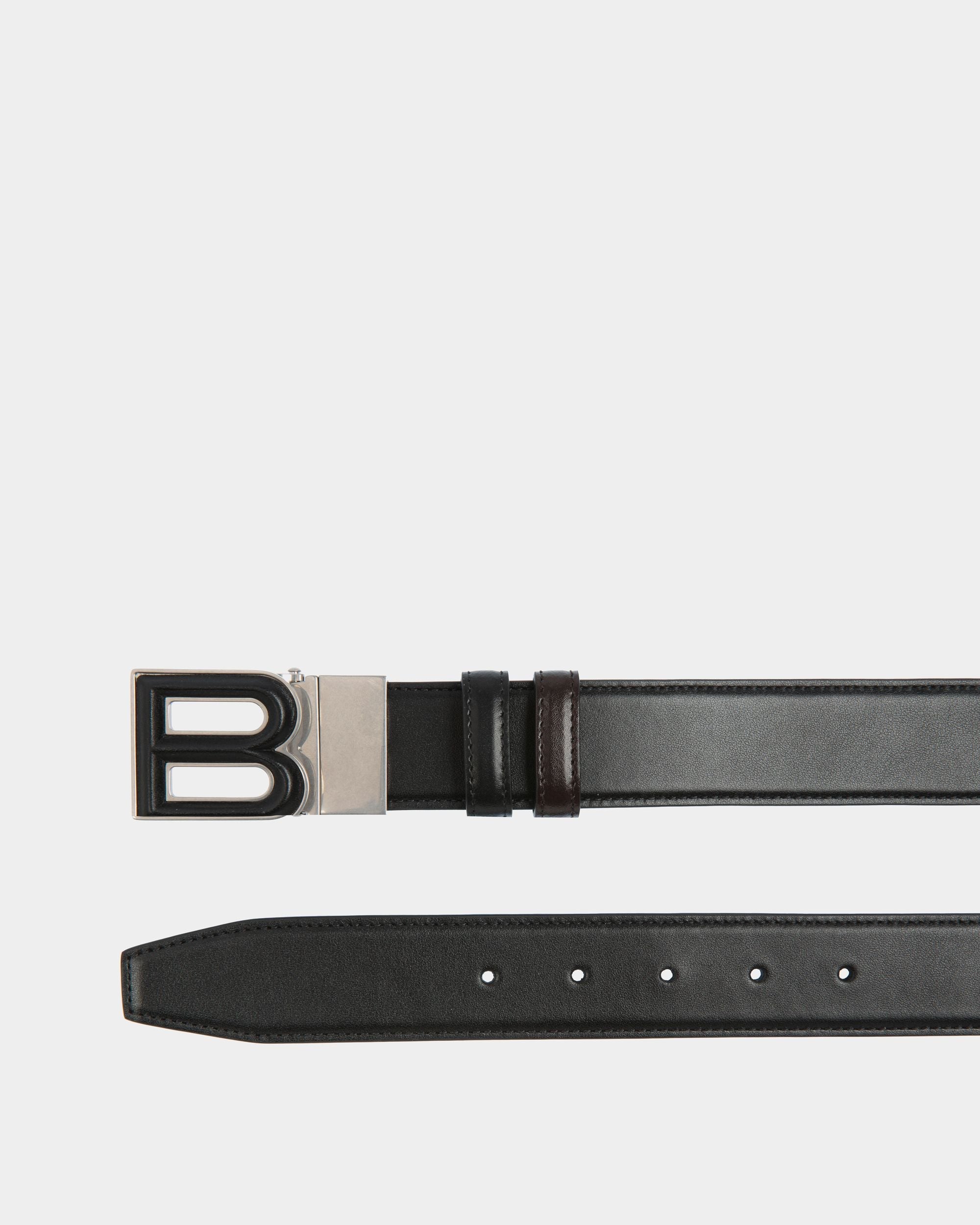 B Bold 35mm Reversible And Adjustable Belt In Black And Brown Leather - Image 2