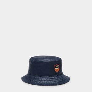 Men's Bucket Hat in Navy Blue Technical Fabric