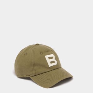 Baseball Hat in Military Green Cotton With a Logo