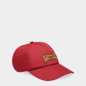 DJ Leo Mas x Bally Baseball Hat in Heritage Red Cotton with Muzak Embroidery