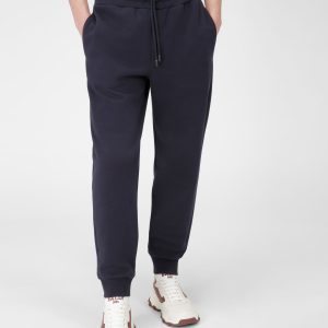 Mixed Cotton Sweapants In Navy