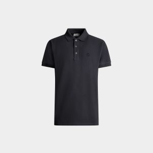 Short Sleeve Polo In Midnight Cotton