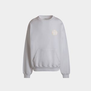 Sweatshirt in White Cotton