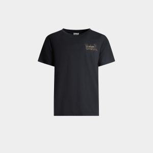 Train Motif T-Shirt In Stone Cotton