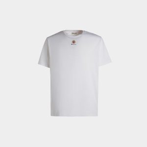 T-Shirt With a Bally Crest Logo In White Cotton