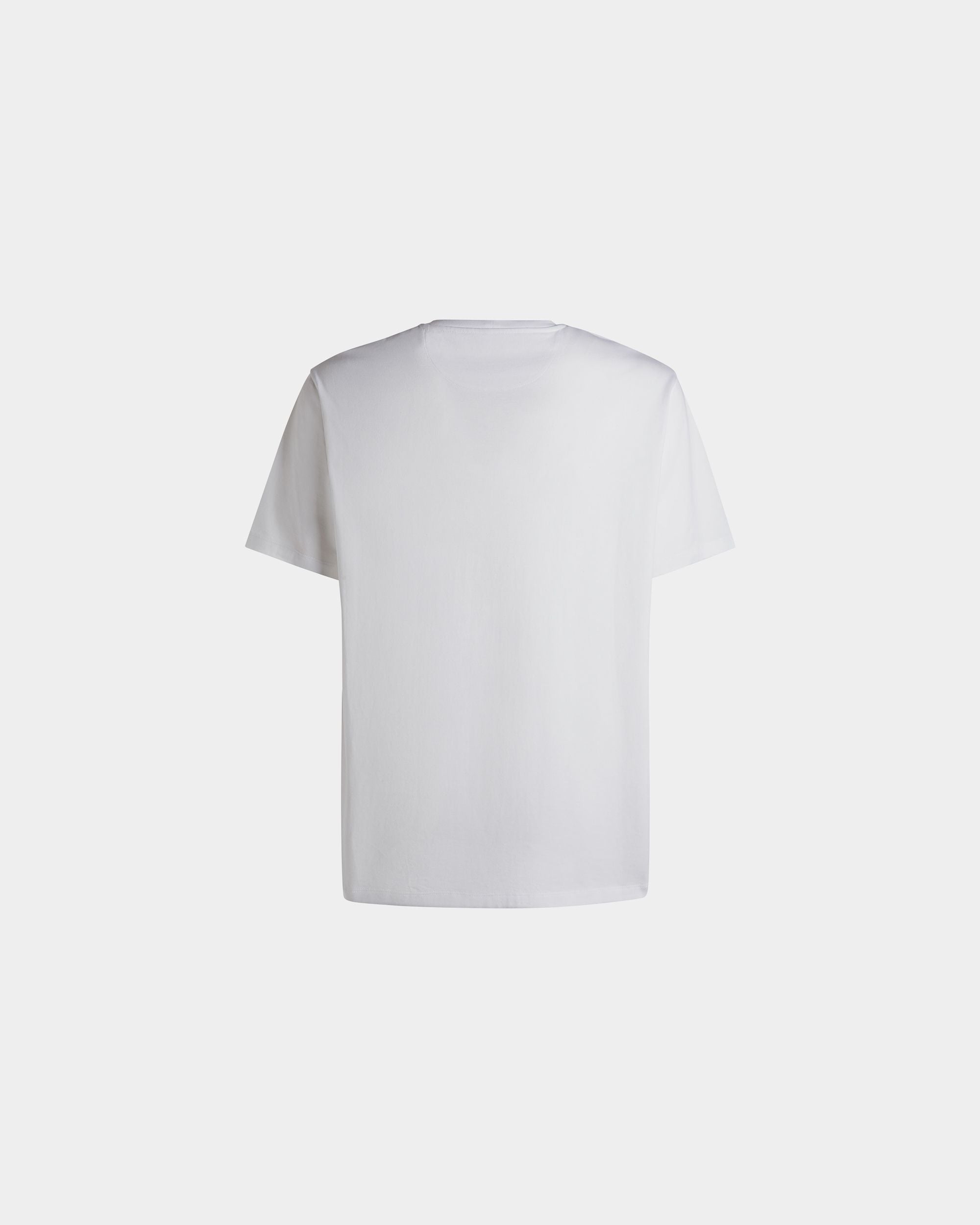 T-Shirt With a Bally Crest Logo In White Cotton - Image 7