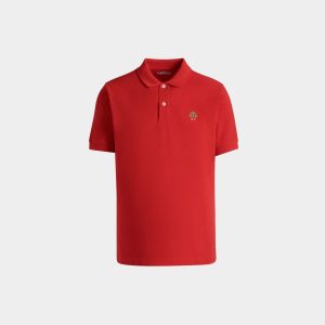 Polo Shirt in Red Cotton