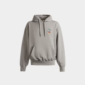 Sweatshirt in Grey Melange Cotton