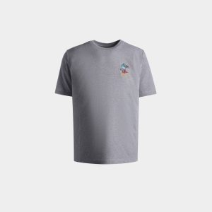 T-Shirt in Grey Melange Cotton