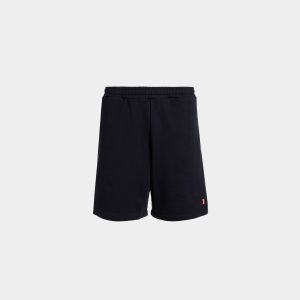 Shorts With a Bally Flag in Navy Blue Cotton