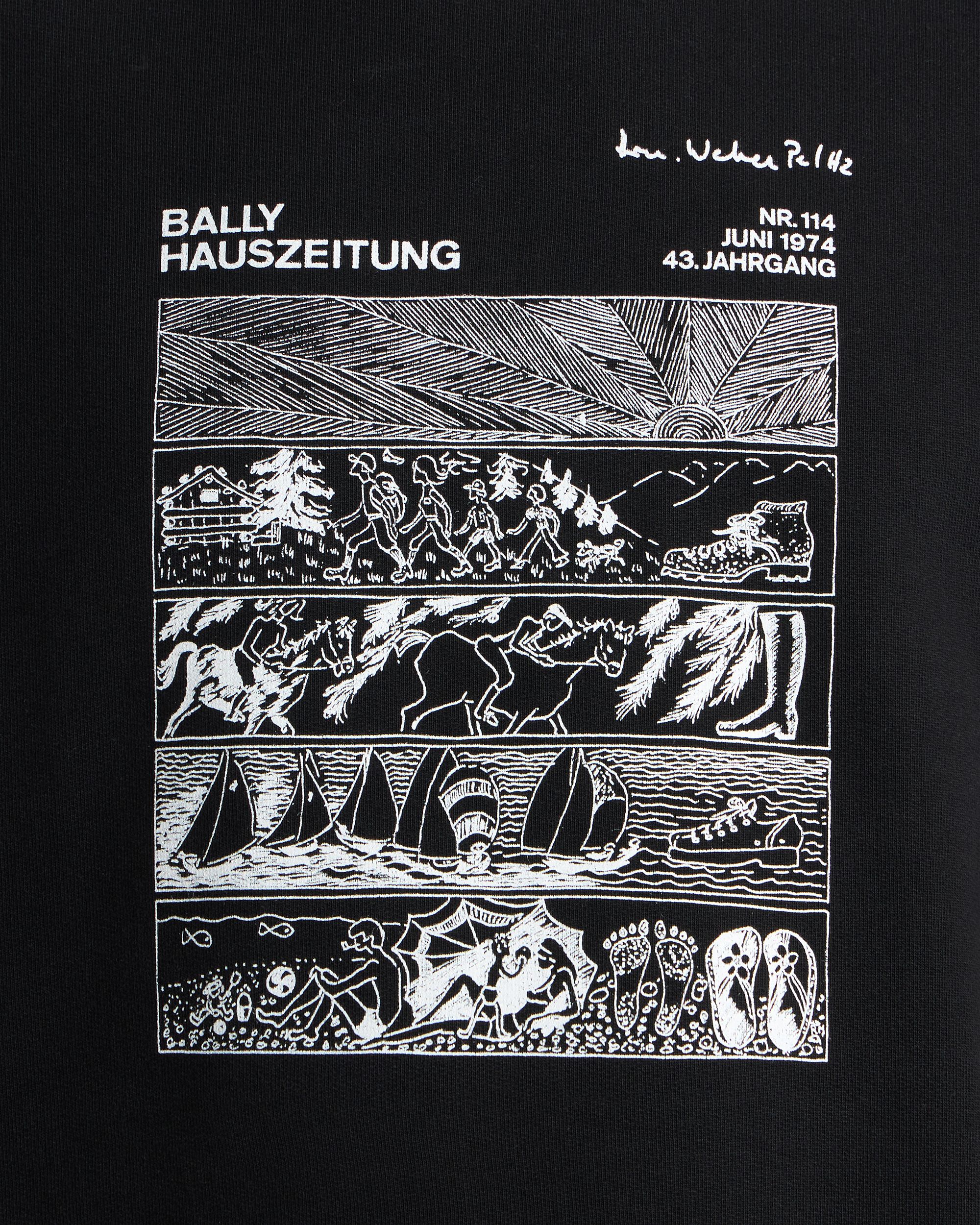 Crewneck Sweatshirt in Black Cotton With a Comics Graphic - Image 2