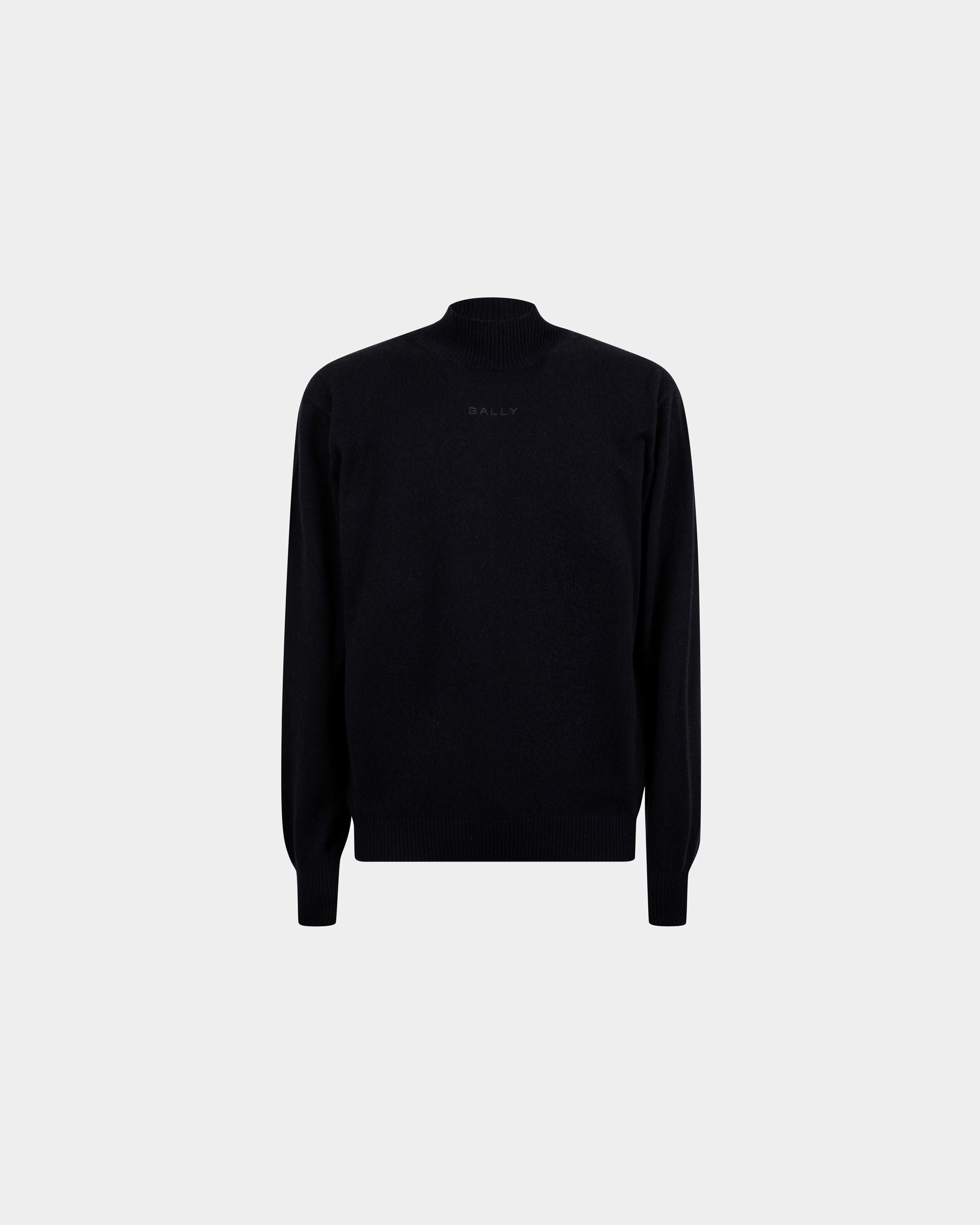 Turtleneck Sweater In Dark Blue Cashmere